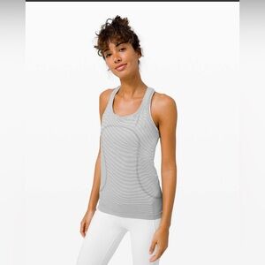 Lululemon Swiftly Tech Racerback 2.0 Tank Tempo Stripe White/Black
